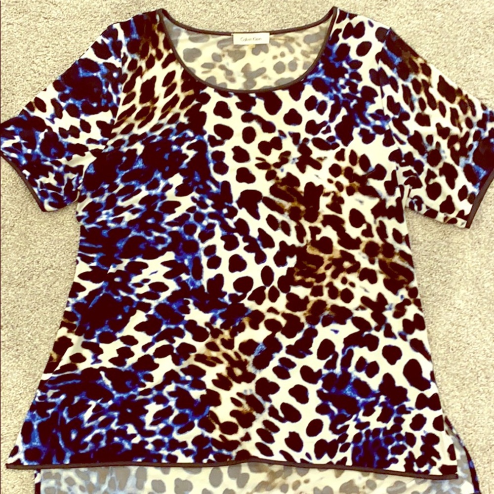 Calvin Klein Leopard Stretch Top